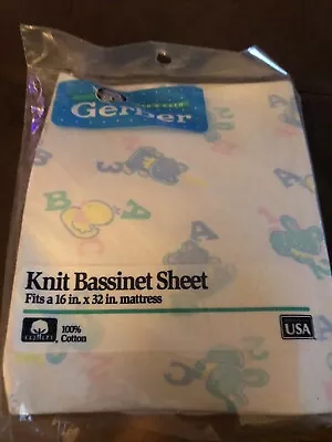 Vintage Gerber Knit Bassinet Sheet (Fits 16” X 32” Mattress )NOS • $19.99