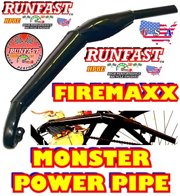 MONSTER PERFORMANCE Pipe Exhaust For 49cc 80cc Motorized Bike 2-stroke BIG Power • $49.99