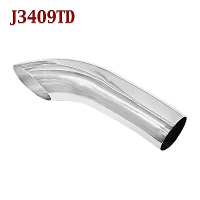 J3409TD 2  Stainless Steel Turn Down Exhaust Tip 2  Inlet 2 1/4  Outlet  9  Long • $26.80