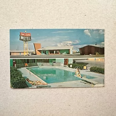 Town & Country Motel Pecos Texas Poolside Vintage Postcard Ladies Sunbathing • $5.49