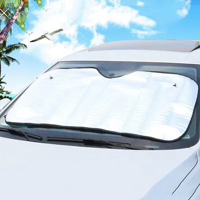 Car Windscreen Reflective Sun Shade Silver Windshield Protector Window Cover • $8.79