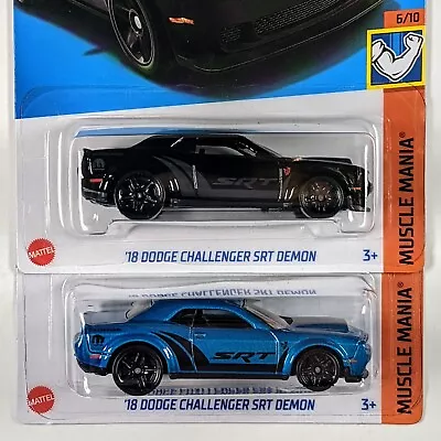 Hot Wheels / '18 Dodge Challenger SRT Demon / Set Of 2 / 2023 / Free Shipping • $9.99