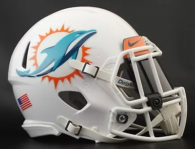 MIAMI DOLPHINS NFL Football Helmet With NIKE BLACK Visor / Eye Shield • $259.99