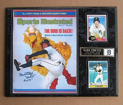 Detroit Tigers' Mark Fidrych Sports Illustrated Photo Plaque With Copy Auto ! • $49.95