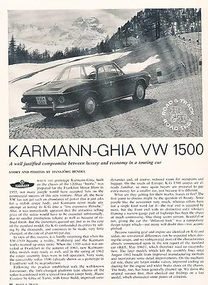 1963 VW Volkswagen Karmann Ghia 1500 - Classic Original Article H28 • $11.95