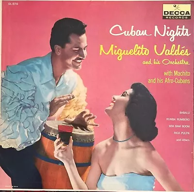 MIGUELITO VALDES W/ MACHITO Cuban Nights OG 1958 DECCA LP VINTAGE LATIN VG+ • $19.70