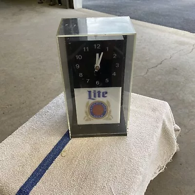 Vintage Miller Lite Bar Lighted Wall Clock Tested Works And Lights • $39.95