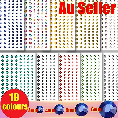 Rhinestone Stickers Diamante Gem Sparkle Strip Crystal 3D Glitter Stick Art Craf • $2.95