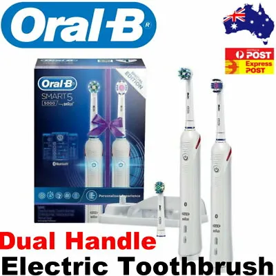 $194.95 • Buy Genuine Oral-B Smart 5 5000 Electric Toothbrush Bluetooth Dual Handle
