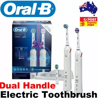 Genuine Oral-B Smart 5 5000 Electric Toothbrush Bluetooth Dual Handle • $194.95