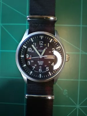 MDC INFANTRY CO. Black MILITARYFIELD WATCH  CANVAS  QUARTZ MOMENTARY DESIGN • $19.99