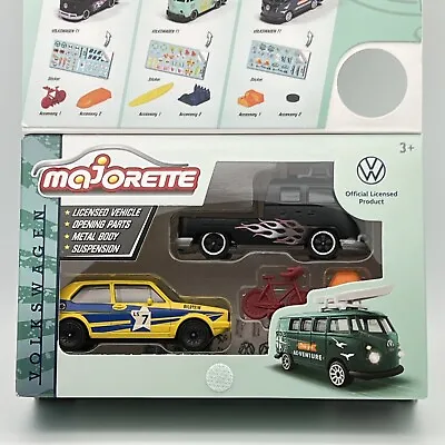 Majorette Volkswagen T1 & Golf Mk 1 The Originals Set Suspension Opening Parts • £19.99