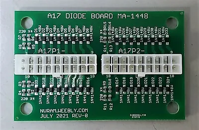 Gottlieb Diode Board A17 MA-1448 Used In Stargate Freddy Mario Bros And More • $20