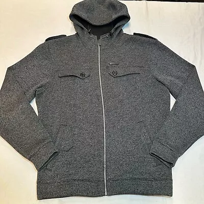 Dakine Jacket Mens X-Large Gray Full Zip Hooded Fleece Lined Snow Knit XL • $59.88