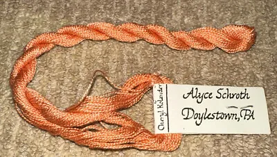 Vintage Alyce Schroth Hand Dyed Spun Silk 20yds Orange Embroidery Floss • $9.97