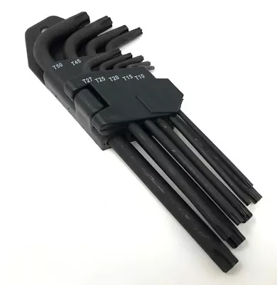 TORX 9 Pieces 6 Point* L Wrench Set Long Arm STAR Key With Tool Holder USA SHIP • $11.99