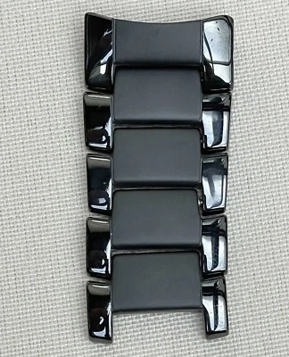 £15 • Buy Black Ceramic Top Fixed 5 Links Fit AR1451 Armani Men's Watch Strap 22mm