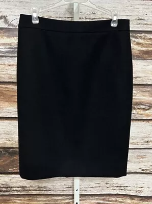 J Crew Black No. 2 Pencil Skirt Wool Size 2 Lined Career Classic • $15.99