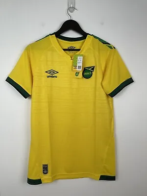 NWT Official Umbro Jamaica Football Shirt Home Jersey Reggae Boyz Mens Small • £35