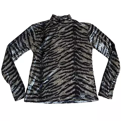 Gianni Versace Gray And Black Animal Print Turtleneck Size Small • $80