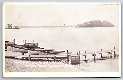 Paynesville MN~Lake Kronis~Cedar Point~Island~Van's Beach ## Boats Dock~1937 B&W • $11