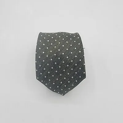 ZARA Men’s  Slim Modern Light And Dark Green Neck Tie Accessory Dots 61.5 By 3  • $9.49