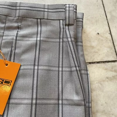 NWT STEVEN LAND Men's Multi Color Plaid Pants  Pleated Front Size 42 • $69