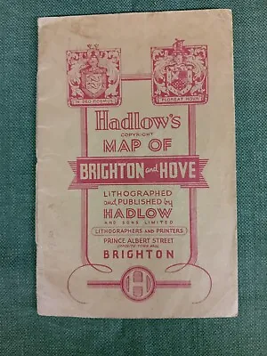 Hadlows Map Of Brighton And Hove. Good Condition. • £4.90