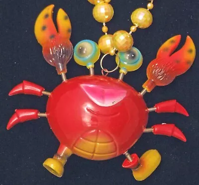 Bobble Crab Luau Bead Necklace New Orleans Mardi Gras Beads Spring Break • $6.95