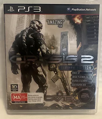 Crysis 2 ~Limited Edition~ For Sony PS3 / PlayStation 3 Preowned Free Postage • $12