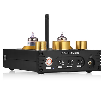 Douk Audio P1 HiFi GE5654 Valve Tube Preamp Bluetooth 5.0 USB DAC Headphone Amp • £79.99