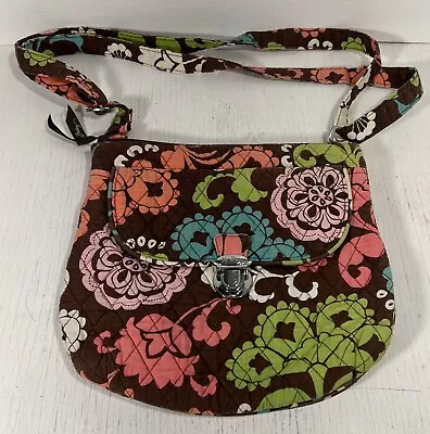 Vera Bradley Lola Print Shoulder Crossbody Hipster Bag Purse Saddle Bag Floral • $20