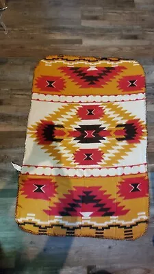 St Labre Indian School Blanket 32x64 In.  Has Teo Loose Stitches To Fix Vintage • $14.99