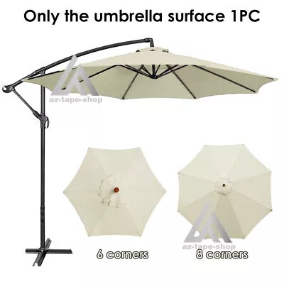 2m 2.7m 3m Replacement Fabric Garden Parasol Canopy Cover For 6 8 Arm Umbrella • £11.99