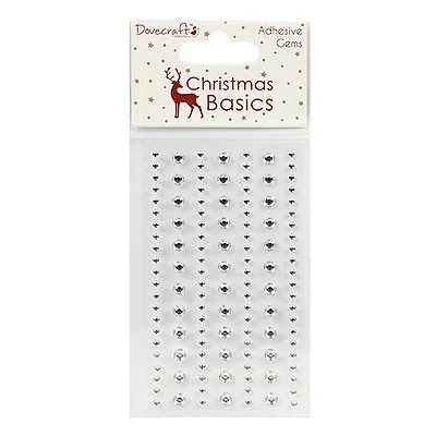 Dovecraft Clear Adhesive Gems Embellishments Card Making Craft • £2.49