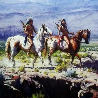 Scouts In Rough Country Western Art Print By Martin Grelle 9  X 12  • $24.95