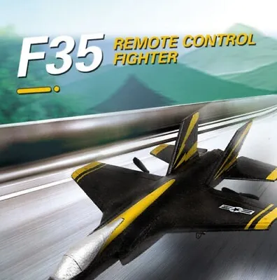 Anti-collision RC Glider Fixed Wing F35 Fighter Jet Plane Model With Light FX635 • $103.95