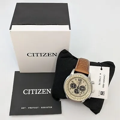 Citizen Men's CA4500-08X Eco-Drive Chronograph Stainless Steel Quartz Watch NWT • $142.99