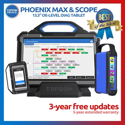 2024TOPA TOPDON Phoenix MAX & Scope Car ECU Online Programming OBD2 Scanner Tool • $799