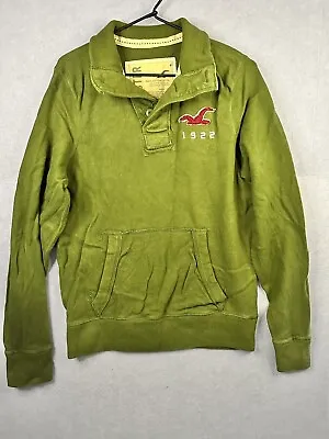 Hollister Green Rugby Shirt Jersey Size M Medium Collared • $22