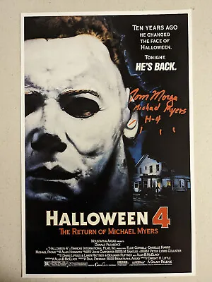 TOM MORGA Signed 11x17 Movie Poster Halloween Michael Myers Autograph COA • $59.40