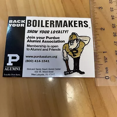 Back The Boilermakers Purdue Pete Mascot Embroidered Patch Alumni Association • $7.99