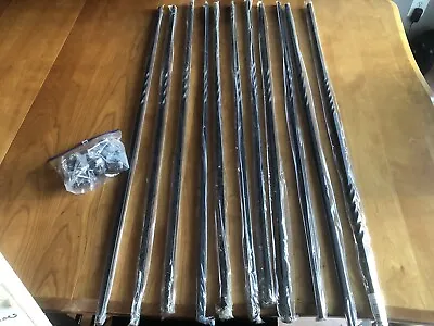 Satin Black Iron Balusters Iron Spndles Metal Stair Parts Twist Basket Knuckle • $40