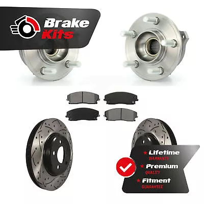 Front Hub Bearing Drilled Slot Brake Rotor & Pad Kit For 2007-2010 Dodge Charger • $240.48