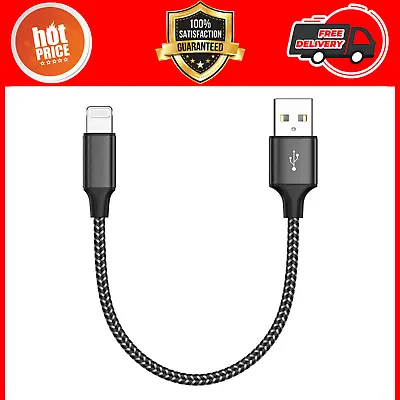 Iphone Cable Short 1FT/30CM Nylon Braided Iphone Charger Cable • £2.99