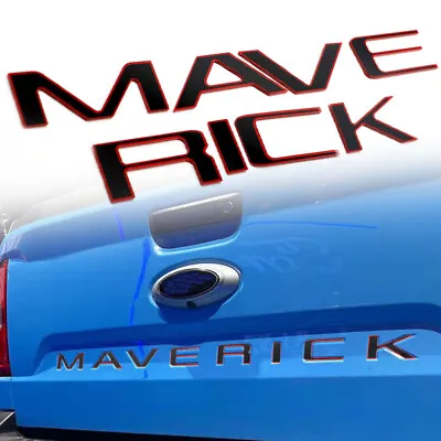 3D Raised Rear Tailgate Insert Letter Emblem For 2022-2024 MAVERICK Black / Red • $18.99