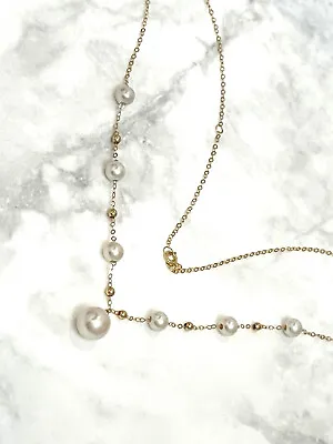 Akoya Pearl Necklace AAA Akoya Pearl Necklace 18k Mothers  Day Anniversary Wife • $399