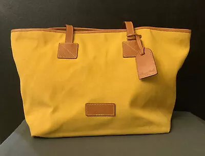 NWT Dooney & Bourke Large Cindy Double Strap Yellow Tote Bag • $75