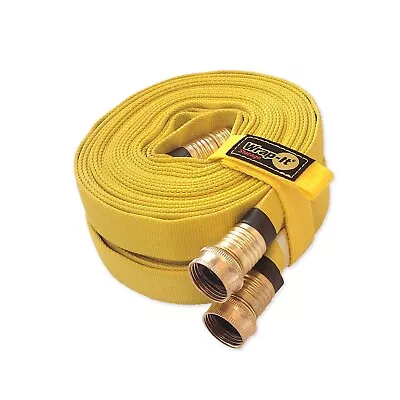 Pack Of 2 FIRE Hose 3/4IN.X 25 FT. With Quick-Strap Cord Wraps Yellow 250 PSI • $86.80