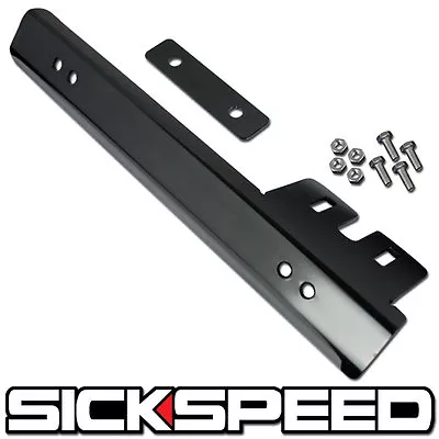 Front Bumper License Plate Relocation Bracket Billet Mount Holder Bar Black P3 • $11.88